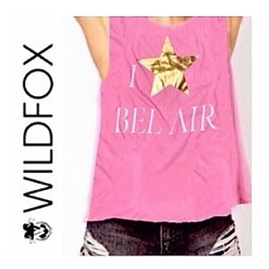NWT Wildfox Barbie Core Hot Pink I Love Bel Air Cassidy Tank